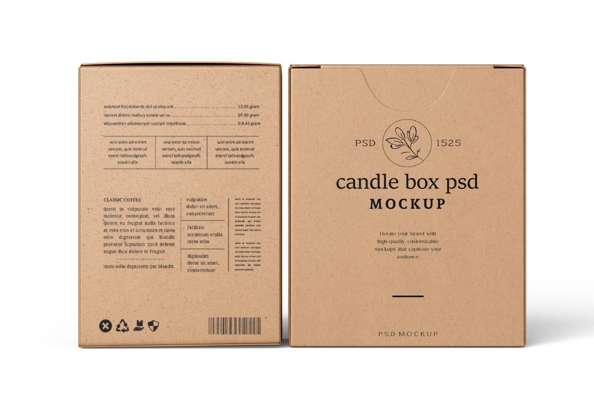 Candle Box Packaging Mockup