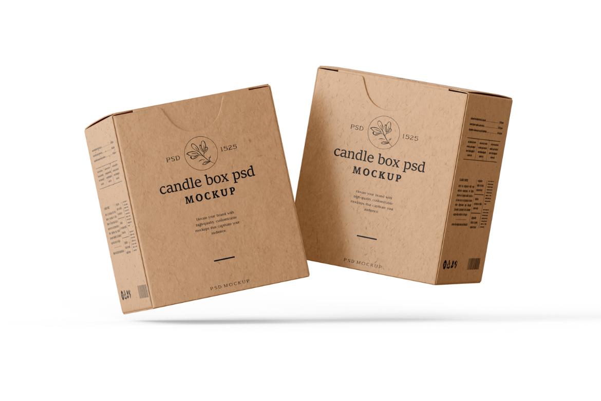 Candle Box Packaging Mockup