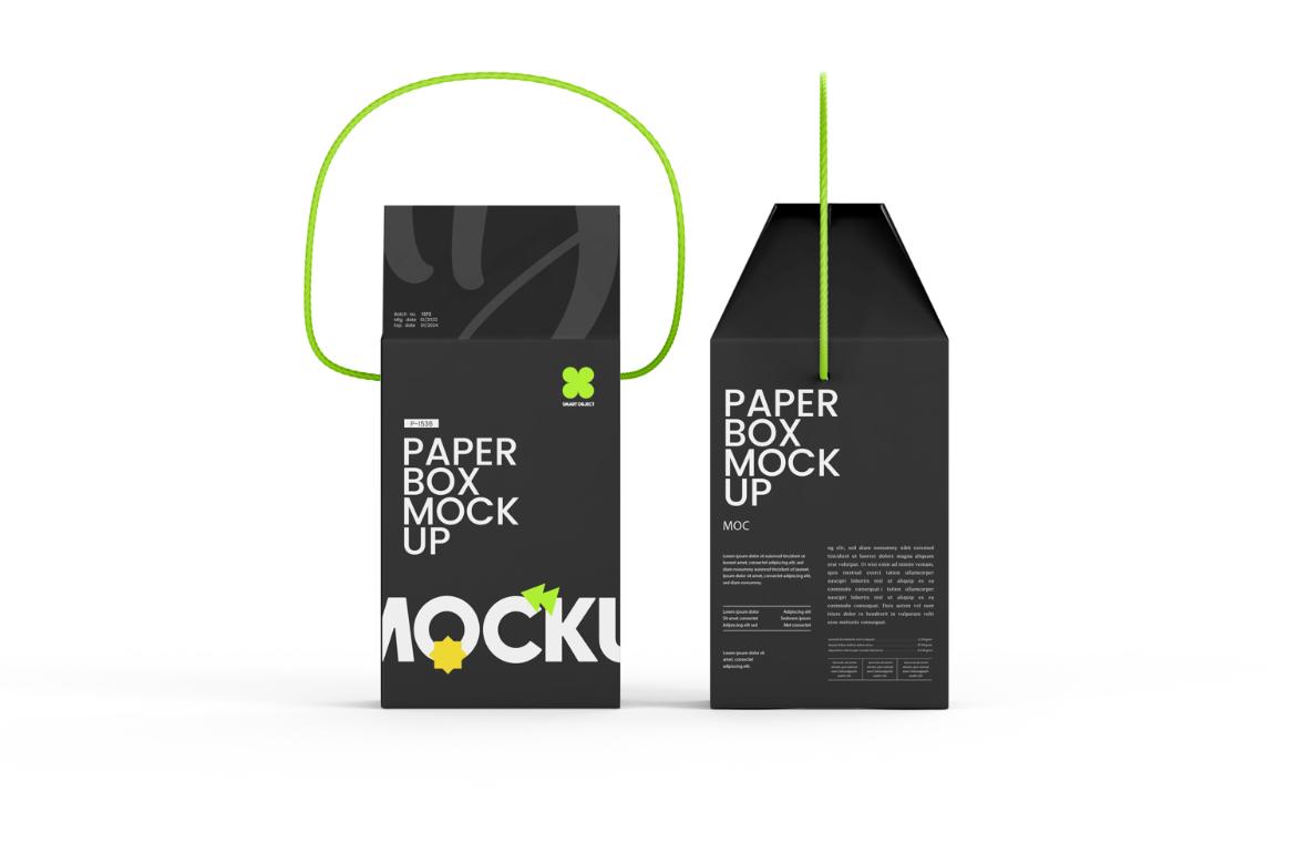 Box With Handle Mockup