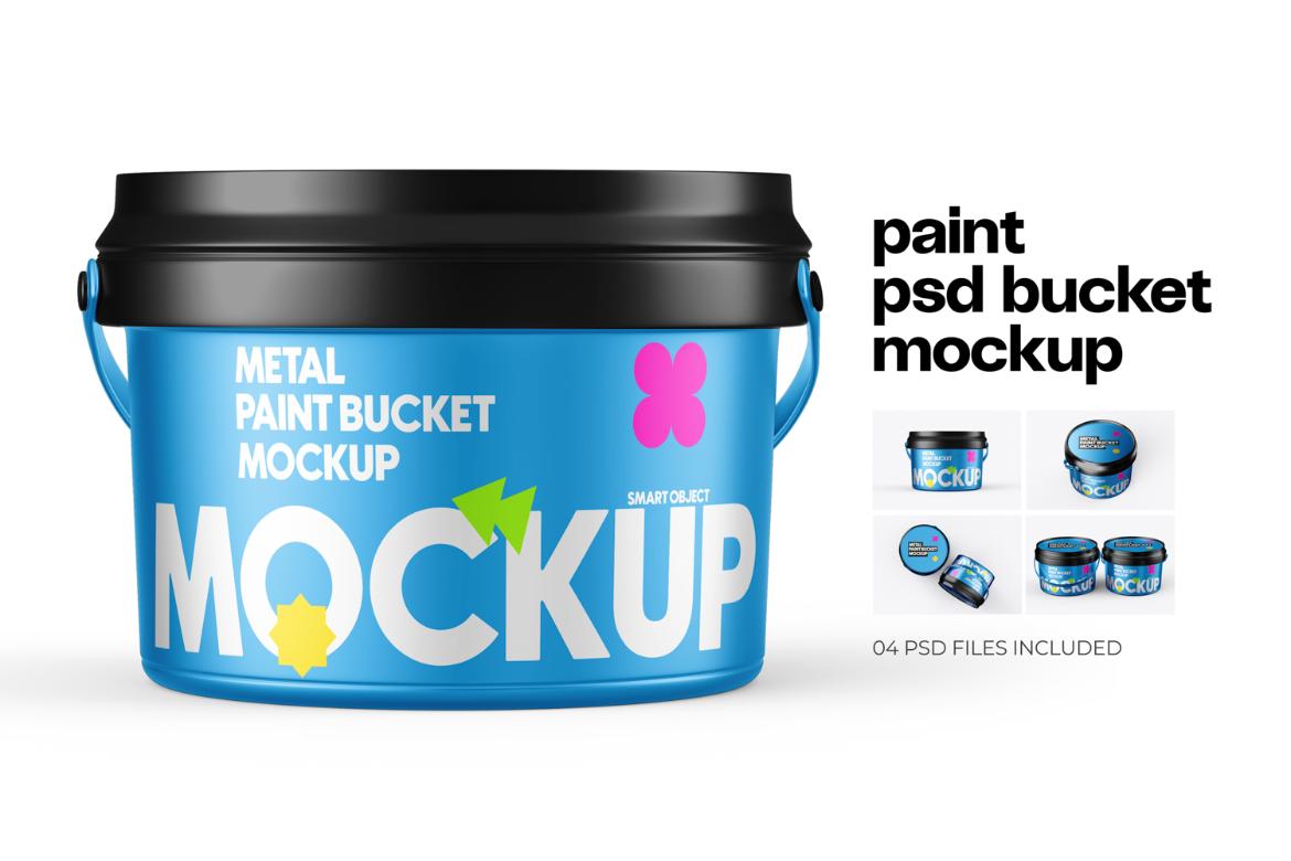 Paint Bucket PSD Mockup