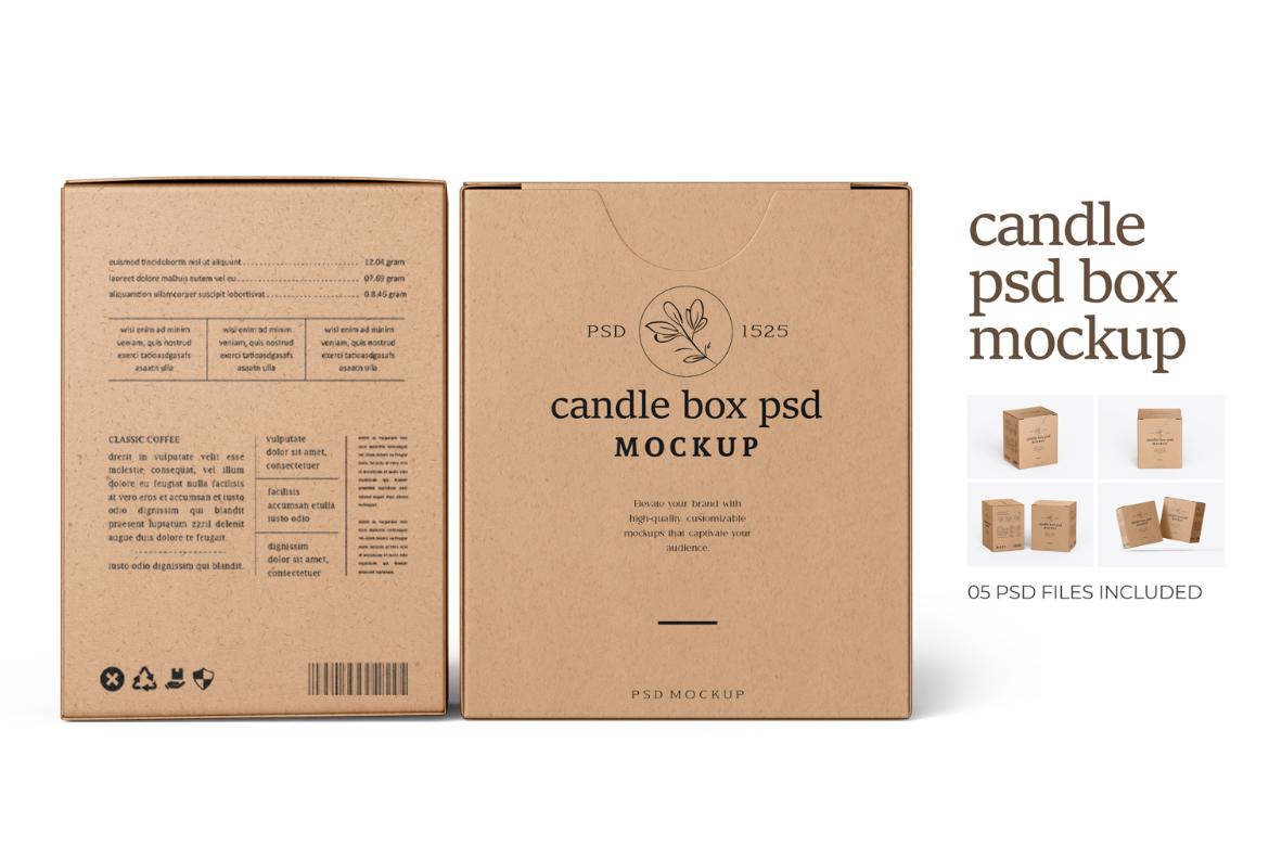 Candle Box Packaging Mockup