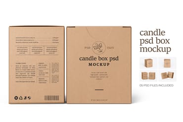 Candle Box Packaging Mockup