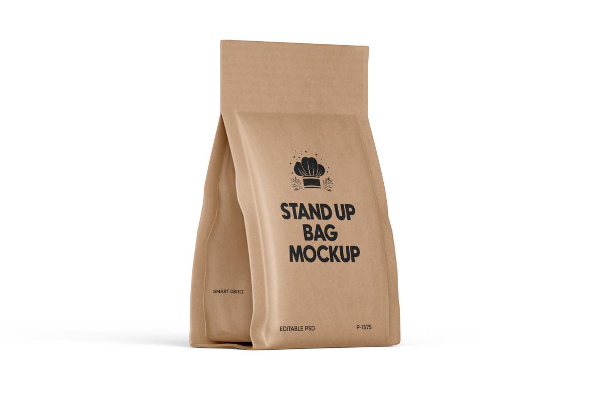 Kraft Pouch Bag Mockup