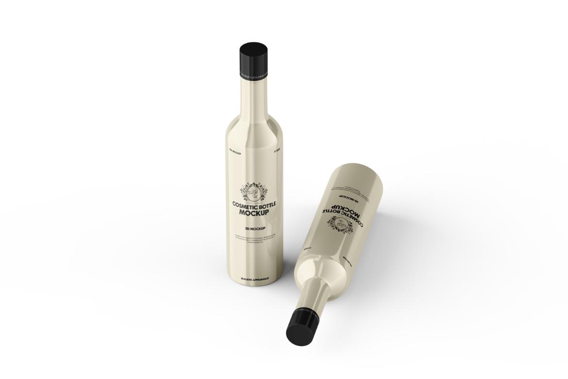 Metal Cosmetic Bottle Mockup For Product Branding