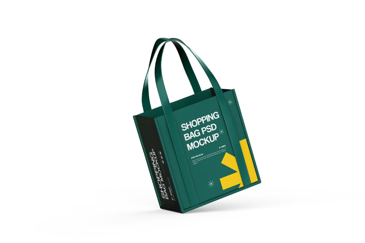 Customizable Stylish Shopping Bag PSD Mockup