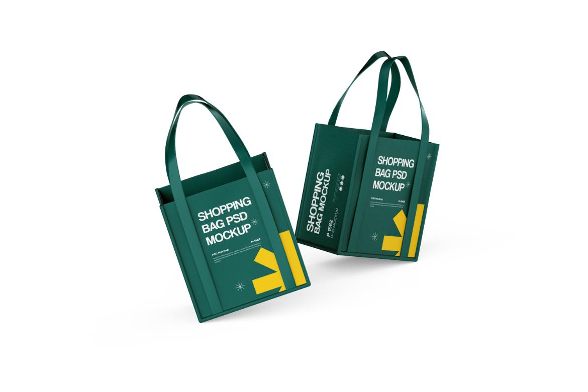 Customizable Stylish Shopping Bag PSD Mockup
