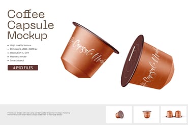 Coffee Capsule PSD Mockup