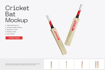 Cricket Bat Mockup