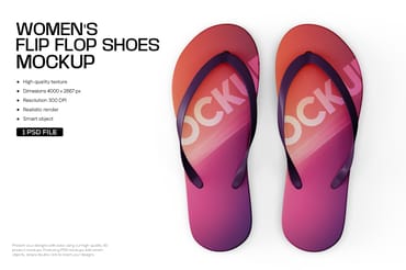 Summer Flip-Flop Sandal Mockup