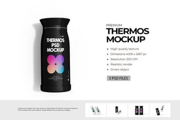 Thermos Flask Mockup