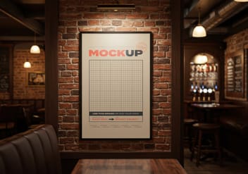 Poster Frame Mockups in Pub