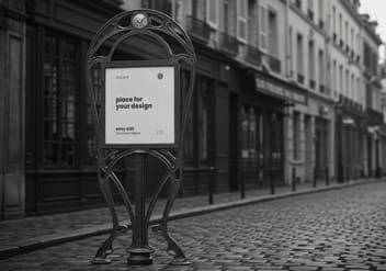 Art Nouveau Street Signs Mockups