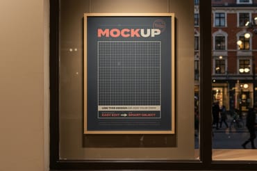 Poster Mockups on Shop Window