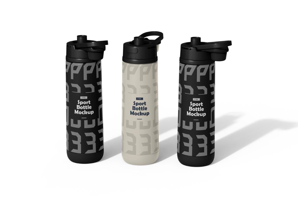 Sports Water Bottle PSD Mockup