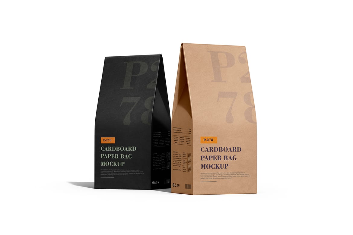 Cardboard Paper Coffee Bag Packaging Mockup