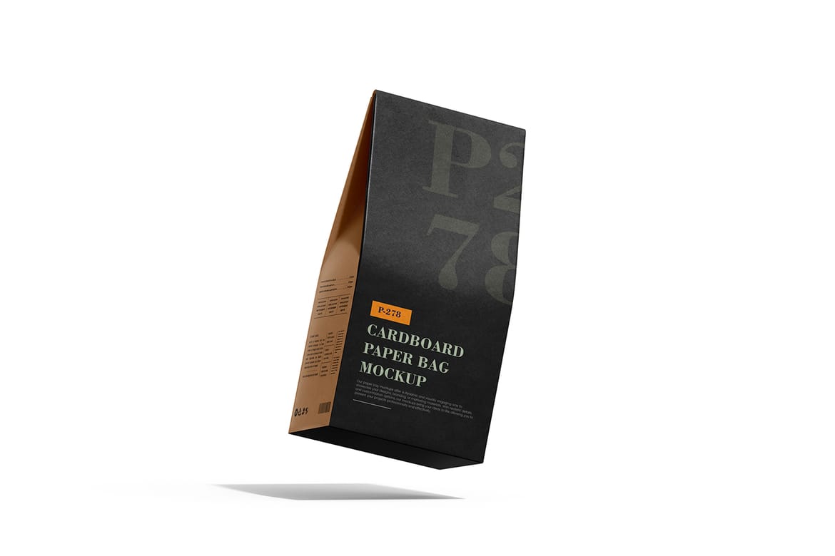 Cardboard Paper Coffee Bag Packaging Mockup