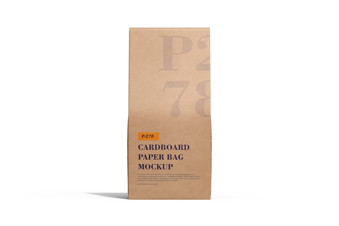 Cardboard Paper Coffee Bag Packaging Mockup