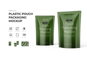 Plastic Foil Pouch Packaging Mockup