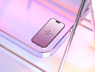 iPhone 16 Pro Acrylic Series Free Mockup