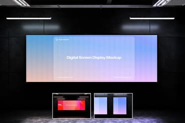 Horizontal Digital Screen Mockup