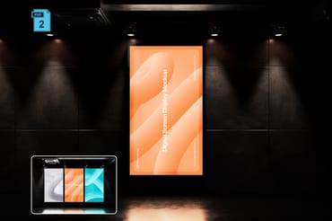 Vertical Digital Screen Mockup