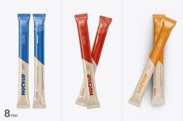 Stick Sachet Mockup
