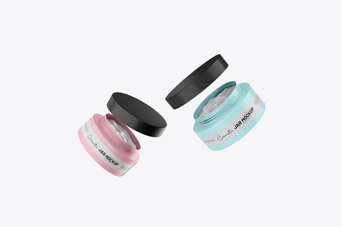 Cosmetic Platic Jar Mockup