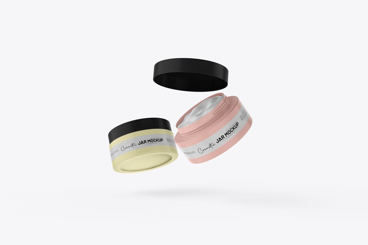 Cosmetic Platic Jar Mockup