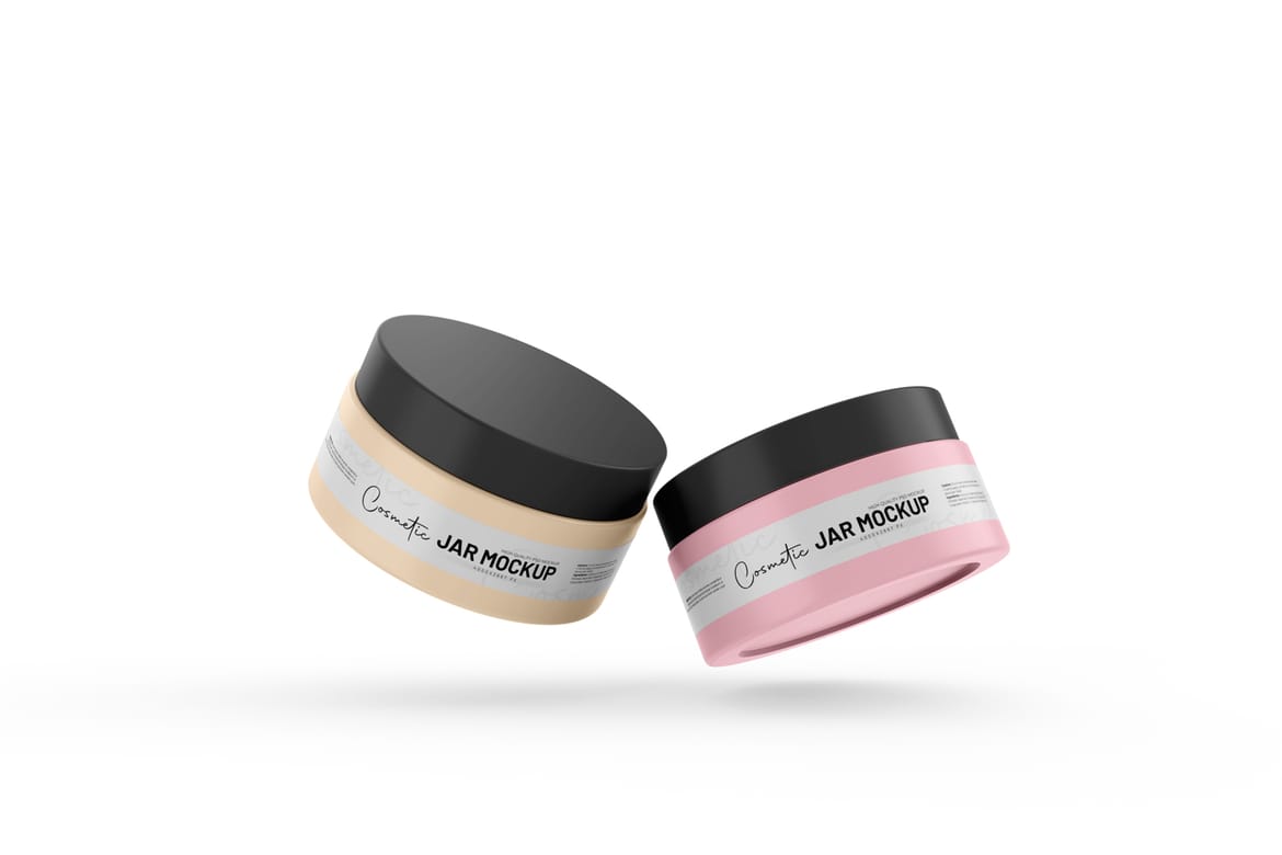 Cosmetic Platic Jar Mockup