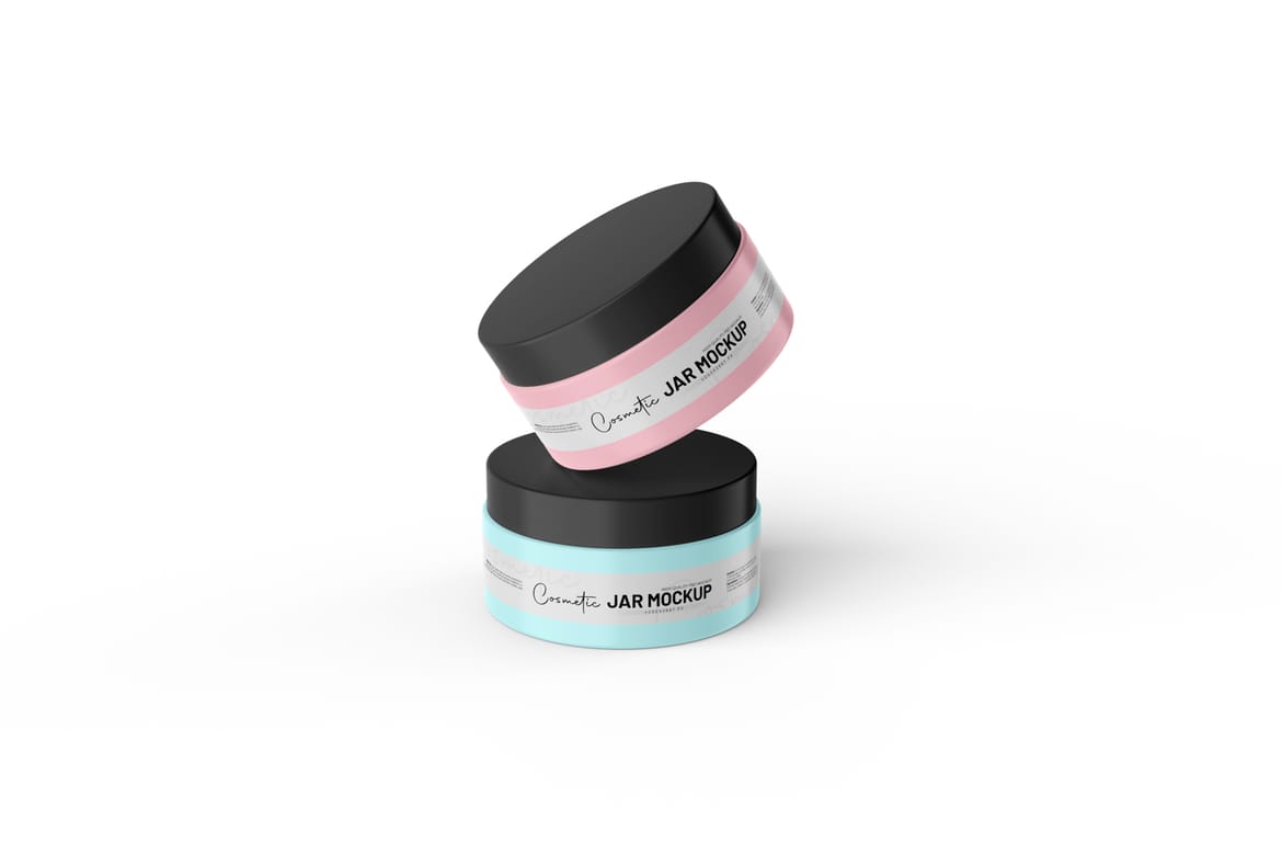 Cosmetic Platic Jar Mockup