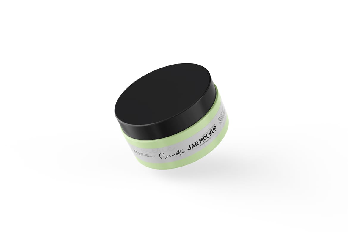 Cosmetic Platic Jar Mockup