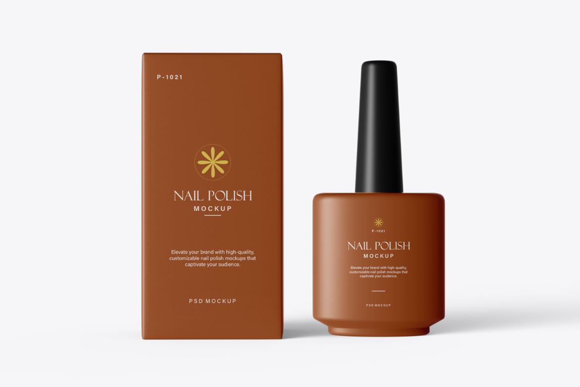 Nail Polish Cosmetic Mockup For Branding