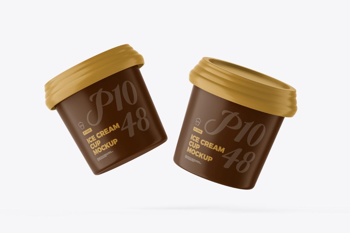 Disposable Ice Cream Cup Mockup