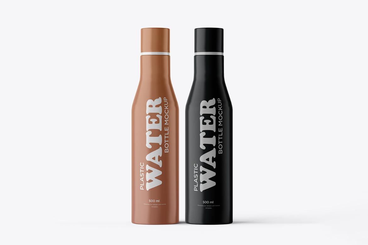 Plastic Water Bottle PSD Mockup