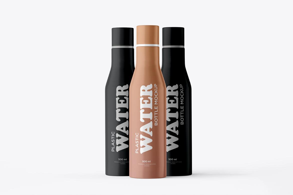 Plastic Water Bottle PSD Mockup