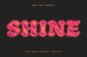 Liquid Chrome Text Effect Mockup 