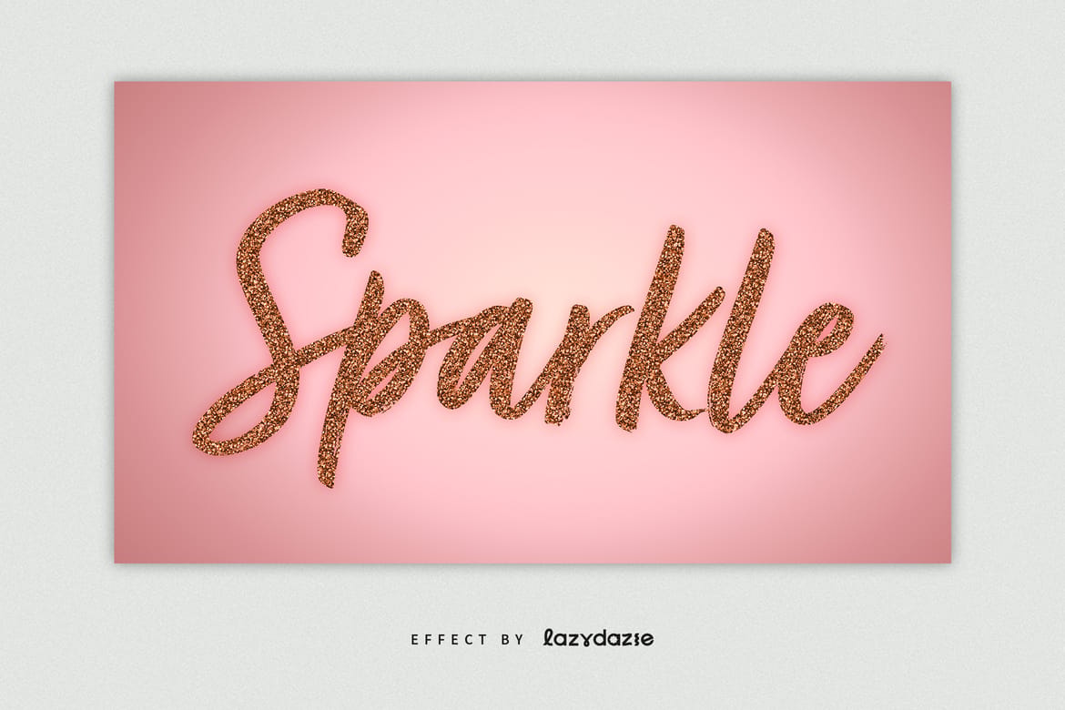Shiny Glitter Text Effect Mockup