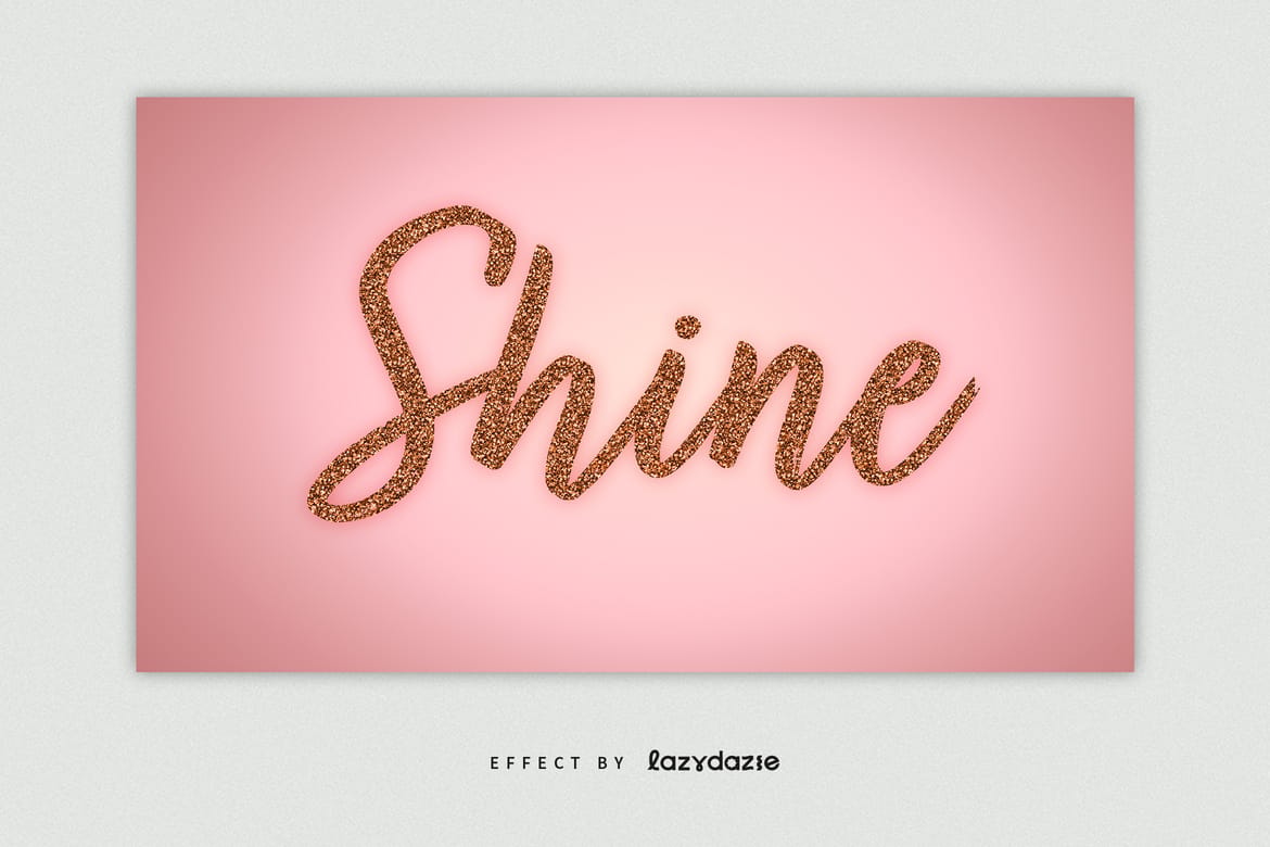 Shiny Glitter Text Effect Mockup