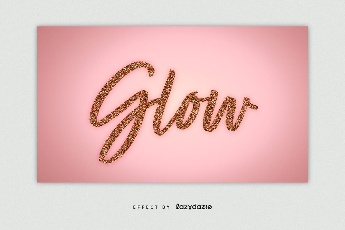 Shiny Glitter Text Effect Mockup