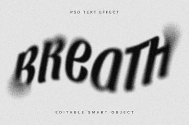 Grunge Dissolving Text Effect Mockup