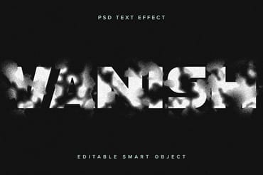 Dissolving Text Effect Mockup