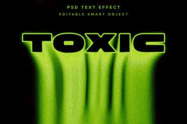 Toxic Dissolving Text Effect Mockup
