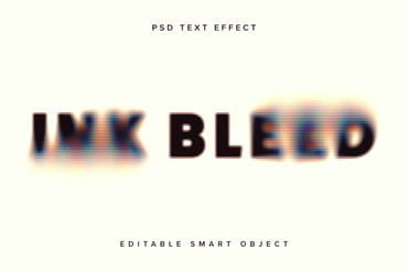 Ink Bleed Text Effect Mockup
