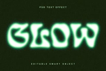 Neon Dissolving Text Effect Mockup