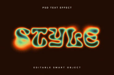 Colorful Dissolving Text Effect Mockup