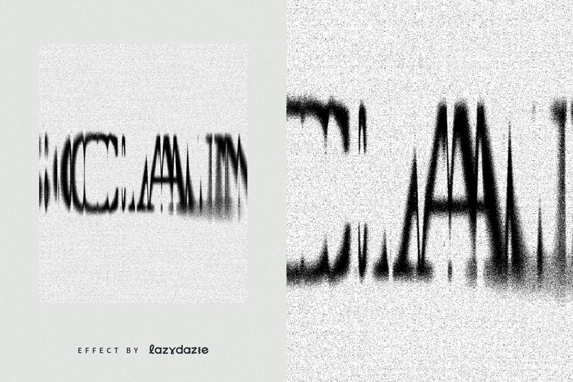 Dissolving Text Effect Mockup