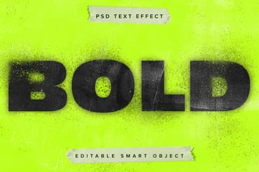 Distressed Text Effect Mockup