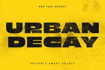 Dirty Decayed Text Effect Mockup