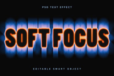 Colorful Blurry Text Effect Mockup