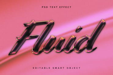 Shiny Chrome Text Effect Mockup